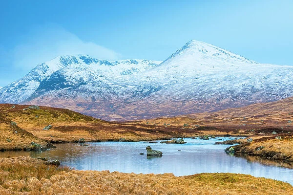 Black Mount from Rannoch Moor, Argyll and Bute, Highlands, Scotland, United Kingdom, Europe