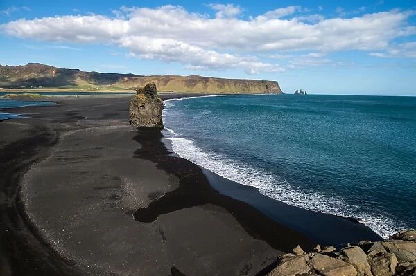 Black sand beach near Vik, Iceland, Polar Regions