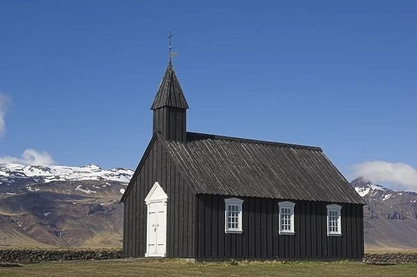 Black timber church at Budir
