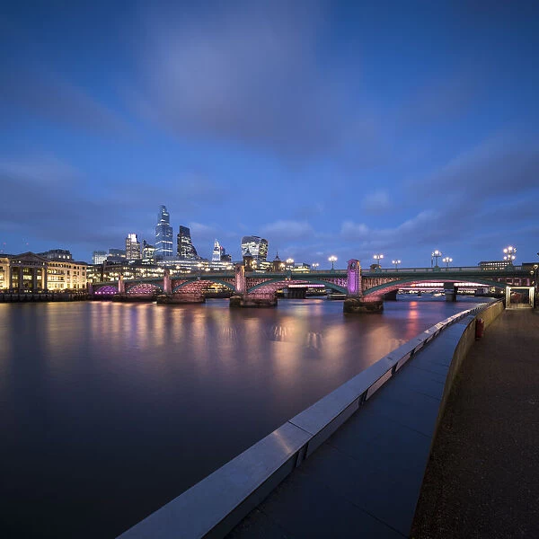 Blackfriars Bridge over the River Thames, London, England, United Kingdom, Europe