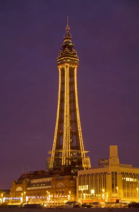 Framed Print : Blackpool Illuminations at dusk, Blackpool, Lancashire, England, United Kingdom Framed Print : Blackpool Illuminations at dusk, Blackpool, Lancashire, England, United Kingdom