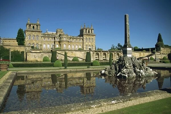 Blenheim Palace and Lower Terrace, Woodstock, Oxfordshire, England, United Kingdom