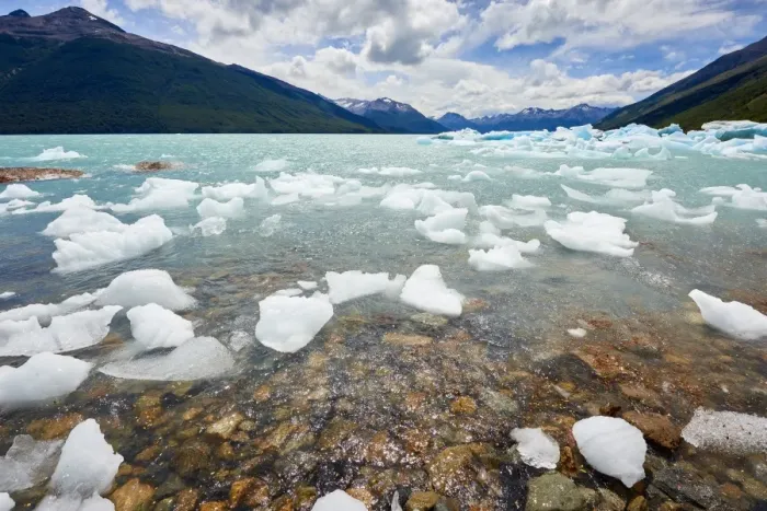 Framed Print : Blocks of ice float in one of the affluents of Lago Argentino, next to Perito Moreno Glacier Framed Print : Blocks of ice float in one of the affluents of Lago Argentino, next to Perito Moreno Glacier