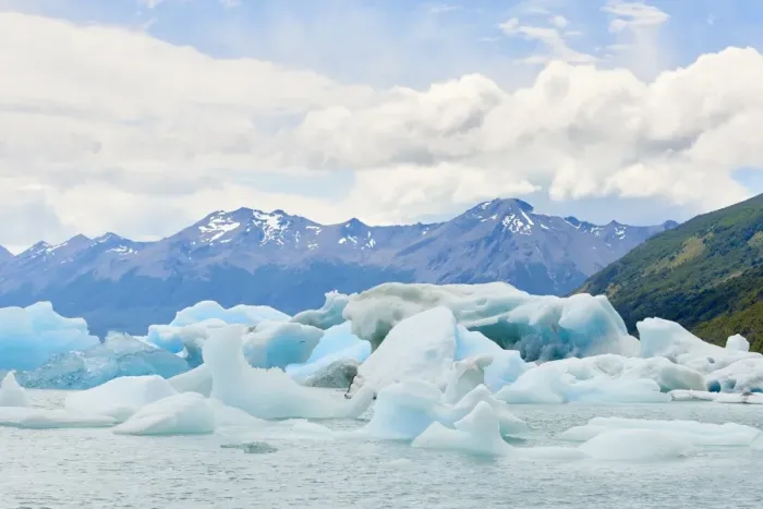 Framed Print : Blocks of ice float in one of the affluents of Lago Argentino, next to Perito Moreno Glacier Framed Print : Blocks of ice float in one of the affluents of Lago Argentino, next to Perito Moreno Glacier