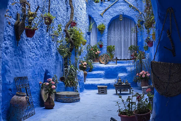 The blue city of Chefchaouen, Morocco, North Africa, Africa