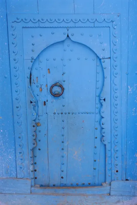 Framed Print : Blue door, Chefchaoue (Chaouen) (Chechaouen) Framed Print : Blue door, Chefchaoue (Chaouen) (Chechaouen)