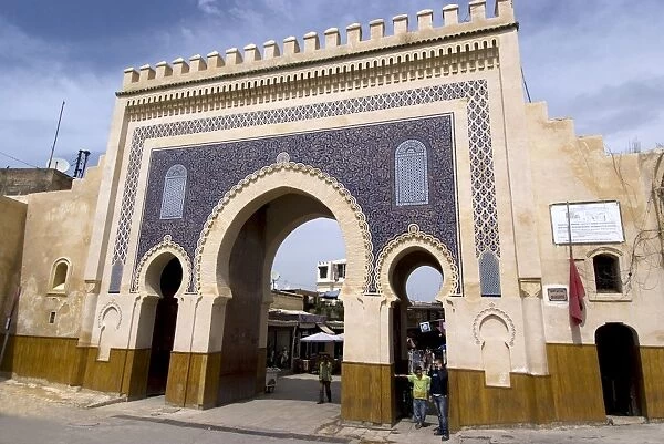 Blue Gate (Bab Boujloude), Fez, Morocco, North Africa, Africa