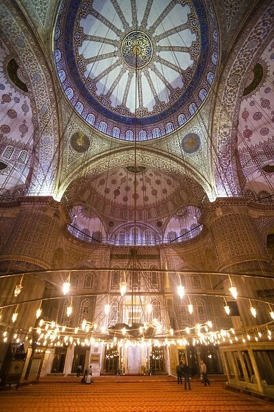 Blue Mosque interior (Sultan Ahmed Mosque) (Sultan Ahmet Camii), UNESCO World Heritage Site