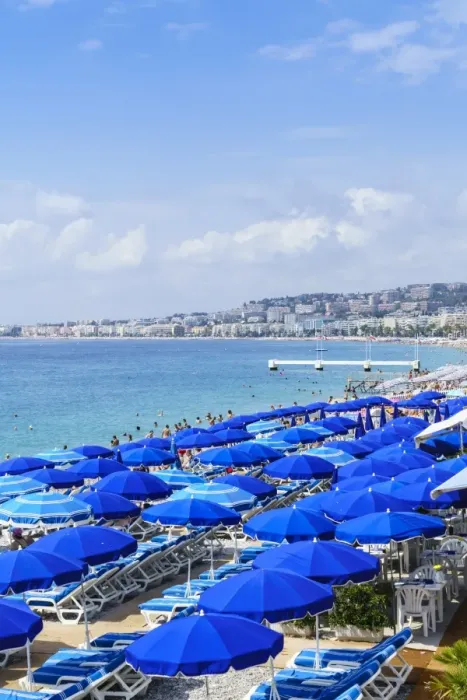 Framed Print : Blue parasols on the beach, Promenade des Anglais, Nice, Alpes Maritimes, Cote d Azur Framed Print : Blue parasols on the beach, Promenade des Anglais, Nice, Alpes Maritimes, Cote d Azur