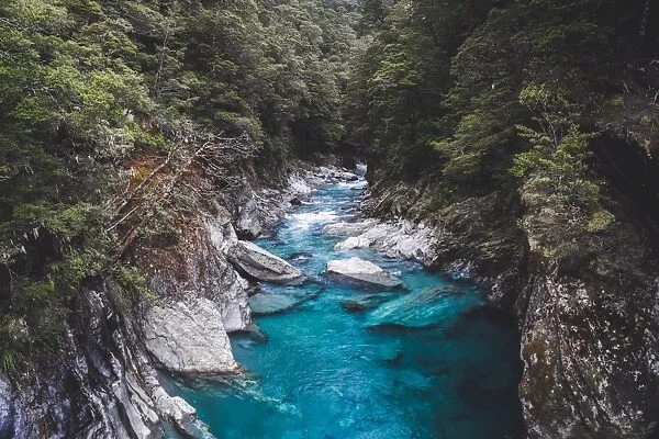 Blue Pools, Mount Aspiring National Park, Southern Alps, UNESCO World Heritage Site