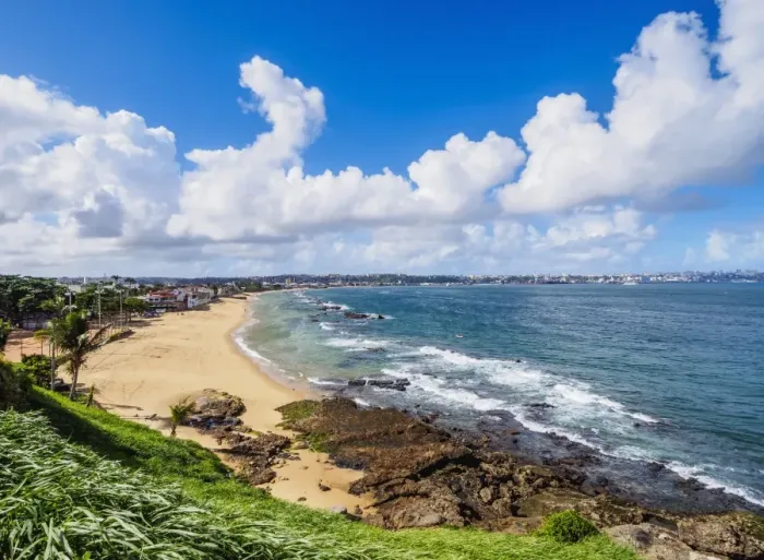 Framed Print : Boa Viagem Beach, elevated view, Salvador, State of Bahia, Brazil, South America Framed Print : Boa Viagem Beach, elevated view, Salvador, State of Bahia, Brazil, South America