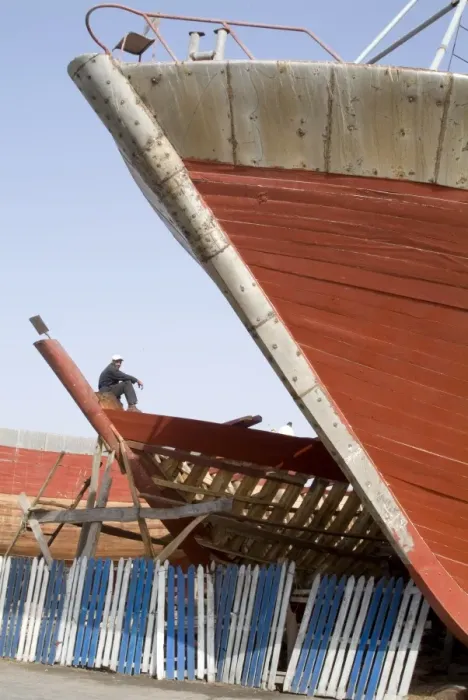 Framed Print : Boat building