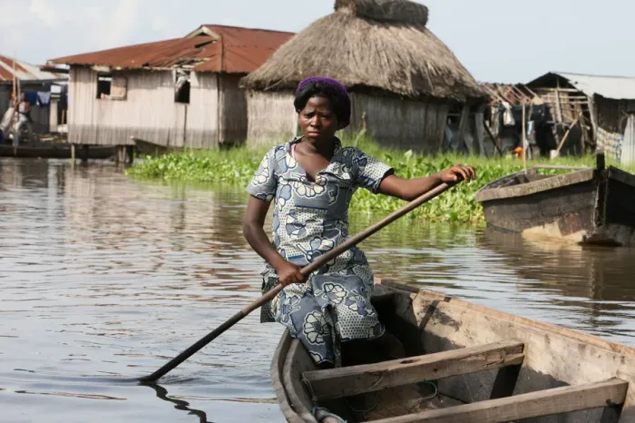Framed Print : Boat, Ganvie lake village on Nokoue Lake, Benin, West Africa, Africa Framed Print : Boat, Ganvie lake village on Nokoue Lake, Benin, West Africa, Africa