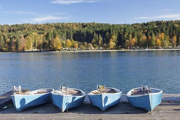 Boat Hire, Walchensee Village, Walchensee Lake, Bavarian Alps, Upper Bavaria, Bavaria