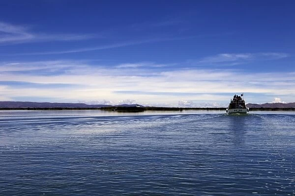 Boat on Lake Titicaca, peru, peruvian, south america, south american, latin america, latin american South America