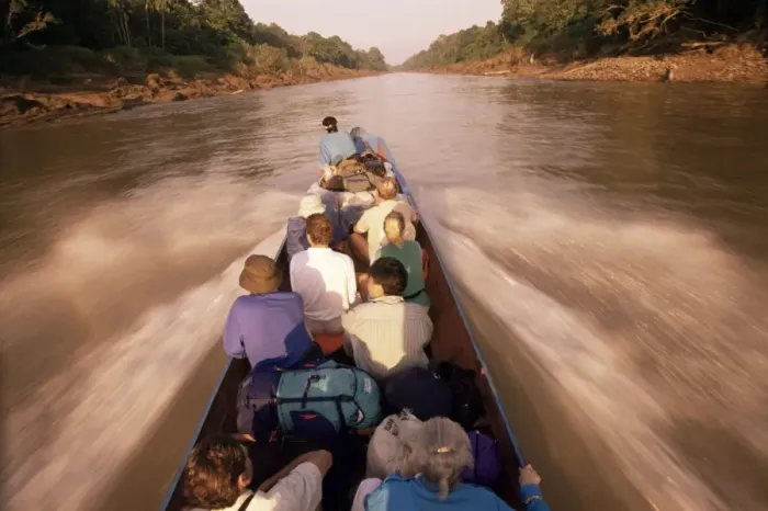Framed Print : Boat trip, Mulu National Park Framed Print : Boat trip, Mulu National Park