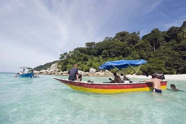 Boat trip in the Perhentian Islands, Terengganu State, Malaysia, Southeast Asia, Asia