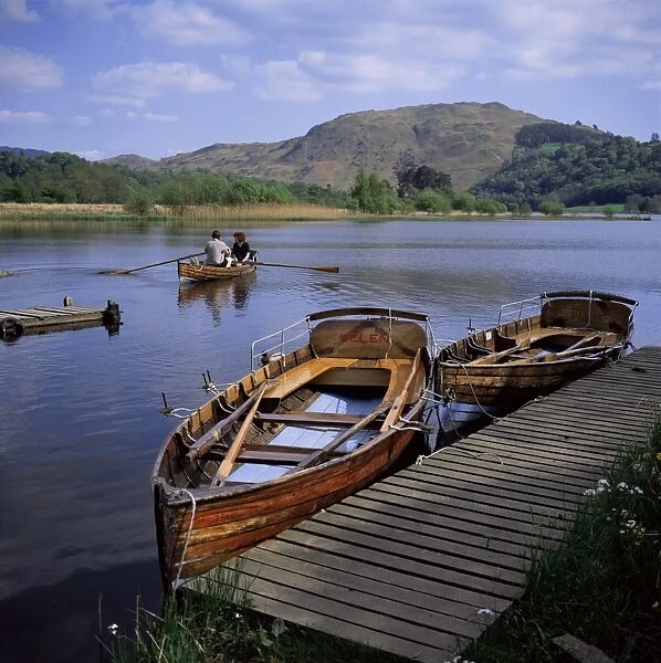 Boating on Grasmere, Lake District, Cumbria, England, United Kingdom, Europe