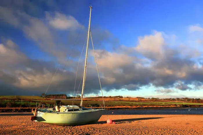 Framed Print : Boats at Alnmouth, Northumberland, England, United Kingdom, Europe