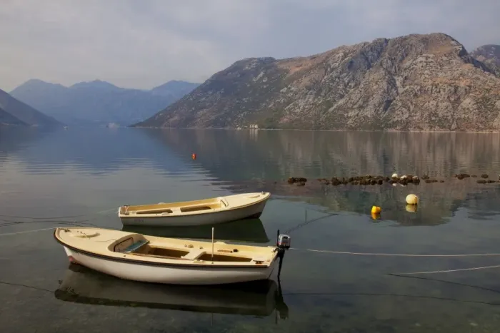 Framed Print : Boats moored in the fjord at Kotor Bay, Kotor, UNESCO World Heritage Site Framed Print : Boats moored in the fjord at Kotor Bay, Kotor, UNESCO World Heritage Site