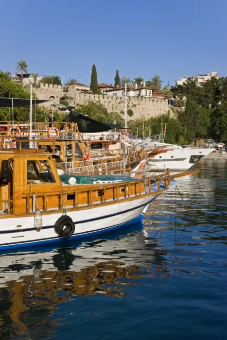 Framed Print : Boats moored in the Marina and Roman Harbour in Kaleici, Old Town, Antalya Framed Print : Boats moored in the Marina and Roman Harbour in Kaleici, Old Town, Antalya