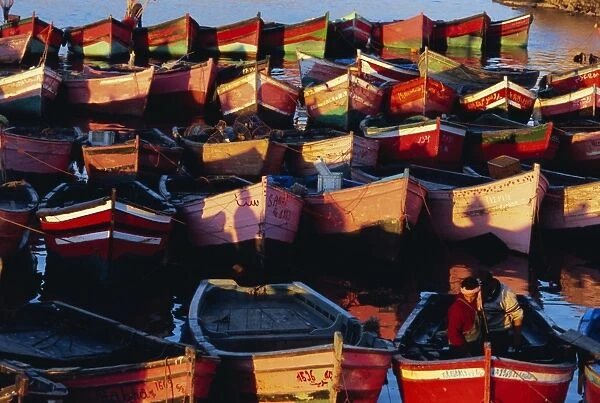 Boats, old Portuguese city