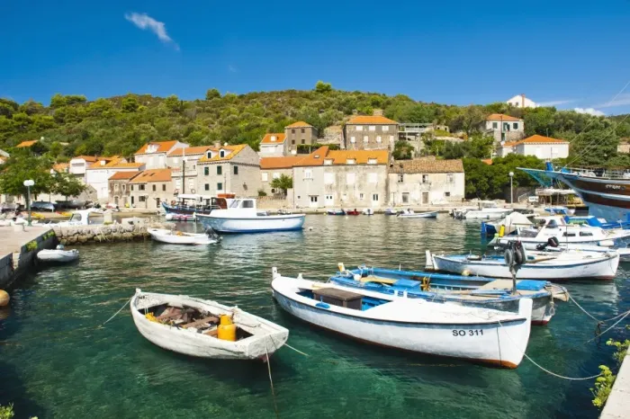 Framed Print : Boats in the port, Sipan Island, Elaphiti Islands, Dalmatian Coast, Adriatic, Croatia, Europe Framed Print : Boats in the port, Sipan Island, Elaphiti Islands, Dalmatian Coast, Adriatic, Croatia, Europe
