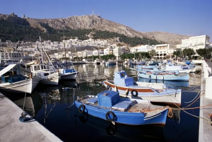 Framed Print : Boats at Pothia Framed Print : Boats at Pothia