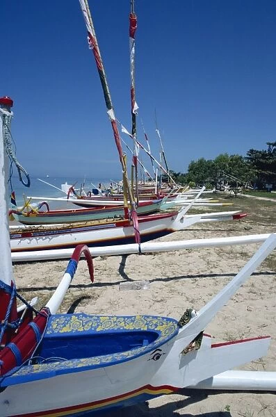 Boats on Sanur Beach