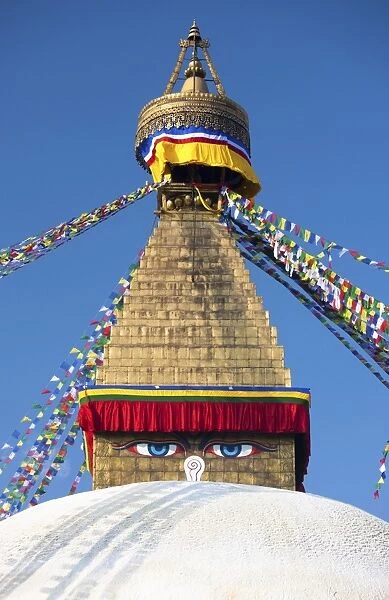 Bodhnath Stupa (Boudhanth) (Boudha), one of the holiest Buddhist sites in Kathmandu