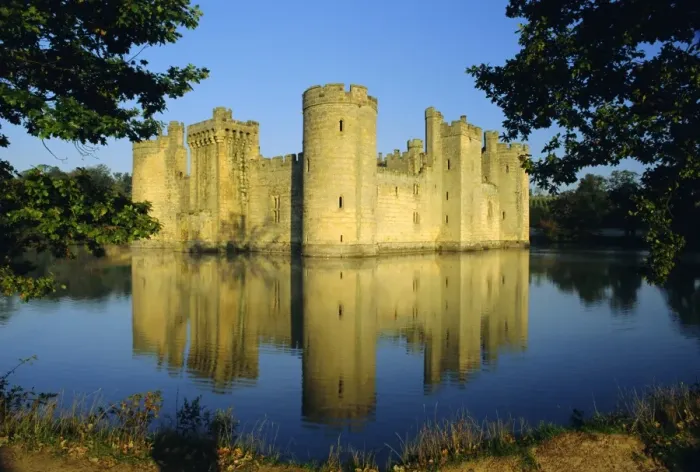 Framed Print : Bodiam Castle from the southeast, East Sussex, England, UK, Europe Framed Print : Bodiam Castle from the southeast, East Sussex, England, UK, Europe