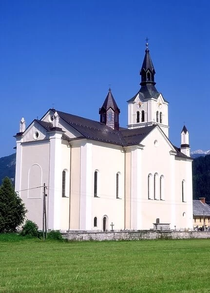 Bohinjska Bistrica church, Bohinj, Slovenia, Europe