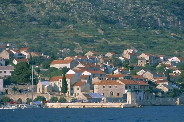 Bol village, Brac Island, Dalmatia, Dalmatian coast, Adriatic, Croatia, Europe