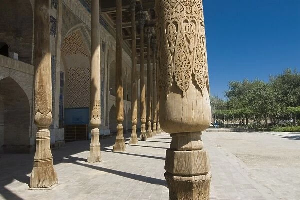 Bolo Hauz Mosque, UNESCO World Heritage Site, Bukhara, Uzbekistan, Central Asia