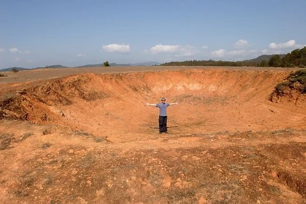 Bomb crater near Phonsavan
