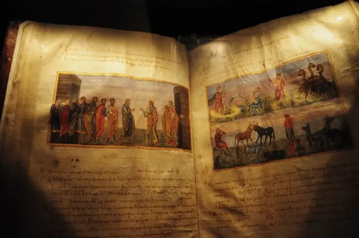 Framed Print : The Book of Job dating from the 11th century, Monastery of St. Catherine Framed Print : The Book of Job dating from the 11th century, Monastery of St. Catherine