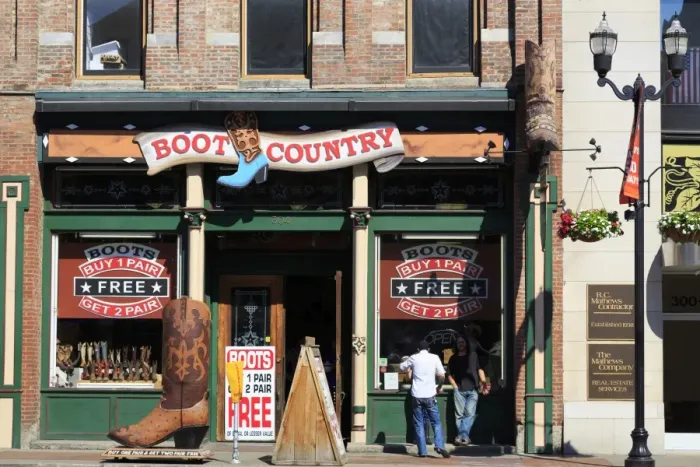 Framed Print : Boot store on Broadway Street, Nashville, Tennessee, United States of America, North America Framed Print : Boot store on Broadway Street, Nashville, Tennessee, United States of America, North America