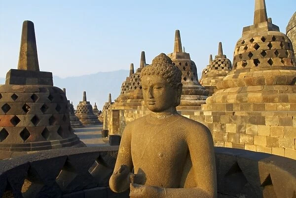 Borobudur, Buddhist archaeological site dating from the 9th century, UNESCO World Heritage Site