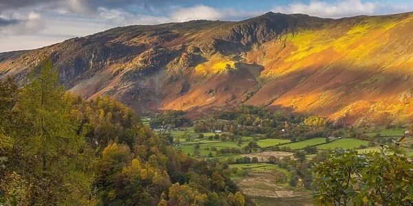 Borrowdale on south bank of Derwentwater, Lake District National Park, Cumbria, England