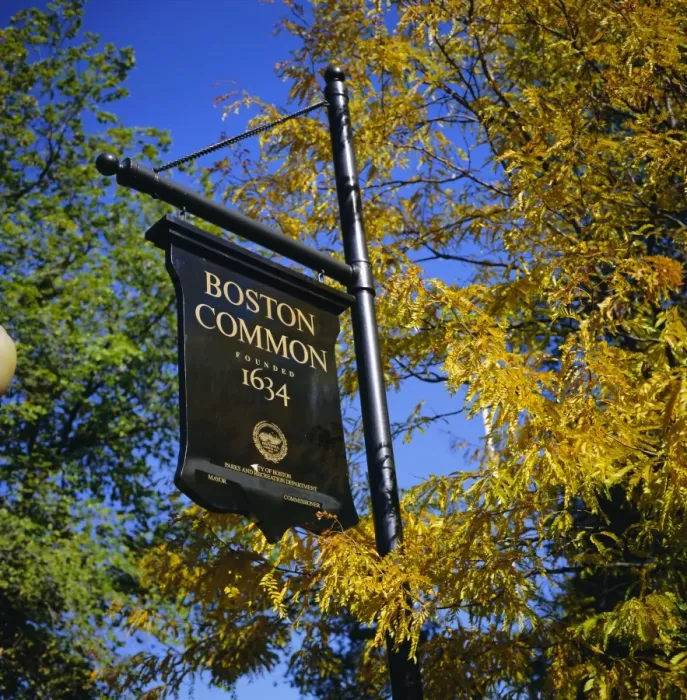 Framed Print : Boston Common sign Framed Print : Boston Common sign