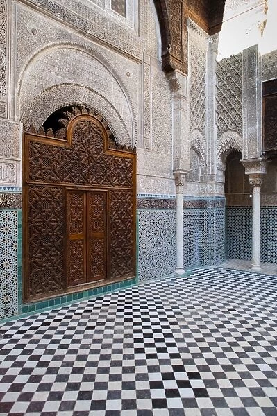 Bou Inania Madrasah, courtyard, Medina, UNESCO World Heritage Site, Fez