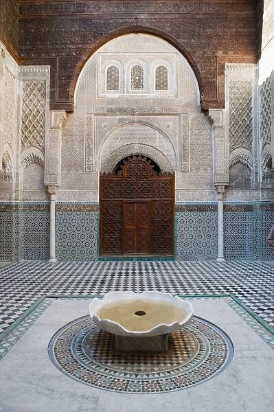 Bou Inania Madrasah, courtyard, Medina, UNESCO World Heritage Site, Fez