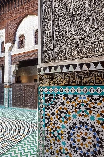 Bou Inania Medersa, Medina, UNESCO World Heritage Site, Meknes, Meknes-Tafilalet, Morocco, North Africa, Africa