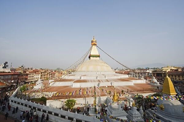 Boudha Stupa (Chorten Chempo), Boudhanath, Kathmandu, Nepal, Asia