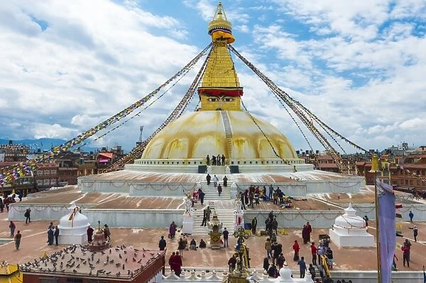Boudhanath Stupa, largest Asian Stupa, UNESCO World Heritage Site, Kathmandu, Nepal, Asia