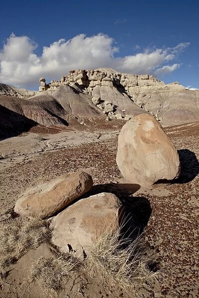 Boulders in the badlands, Petrified Forest National Park, Arizona, United States of America