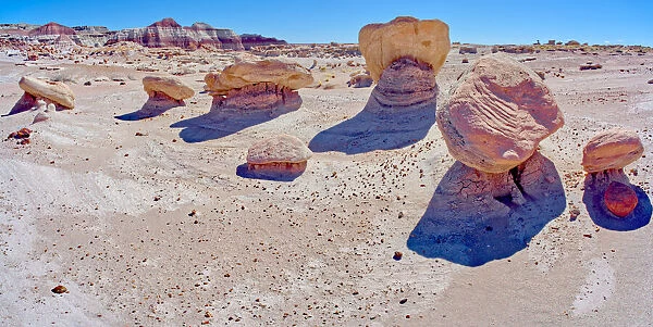 Boulders in Devils Playground called Gnomes of Desolation, Petrified Forest National Park, Arizona, United States of America, North America