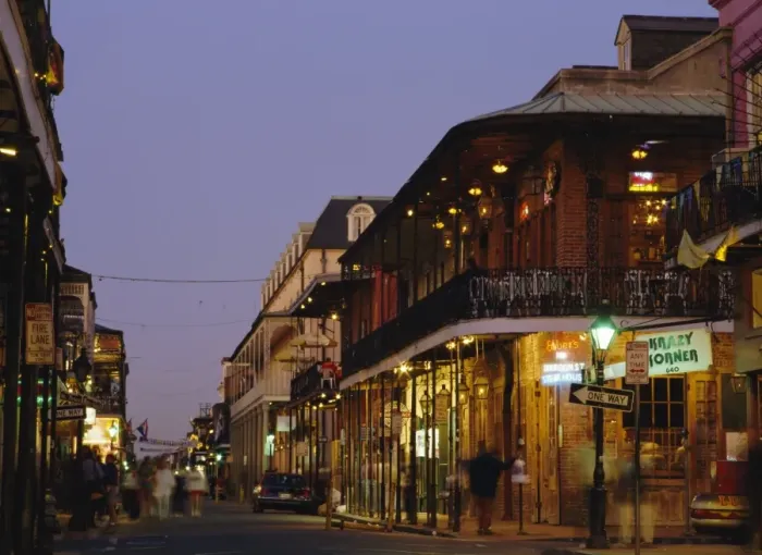 Framed Print : Bourbon Street in the evening Framed Print : Bourbon Street in the evening