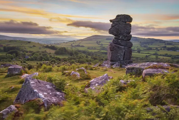 Framed Print : Bowermans Nose rock formation at sunset, near Manaton, Dartmoor National Park, Devon Framed Print : Bowermans Nose rock formation at sunset, near Manaton, Dartmoor National Park, Devon