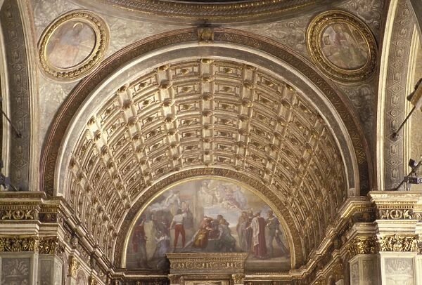 Bramante paintings, church of Santa Maria Presso San Satiro, Milan, Lombardy
